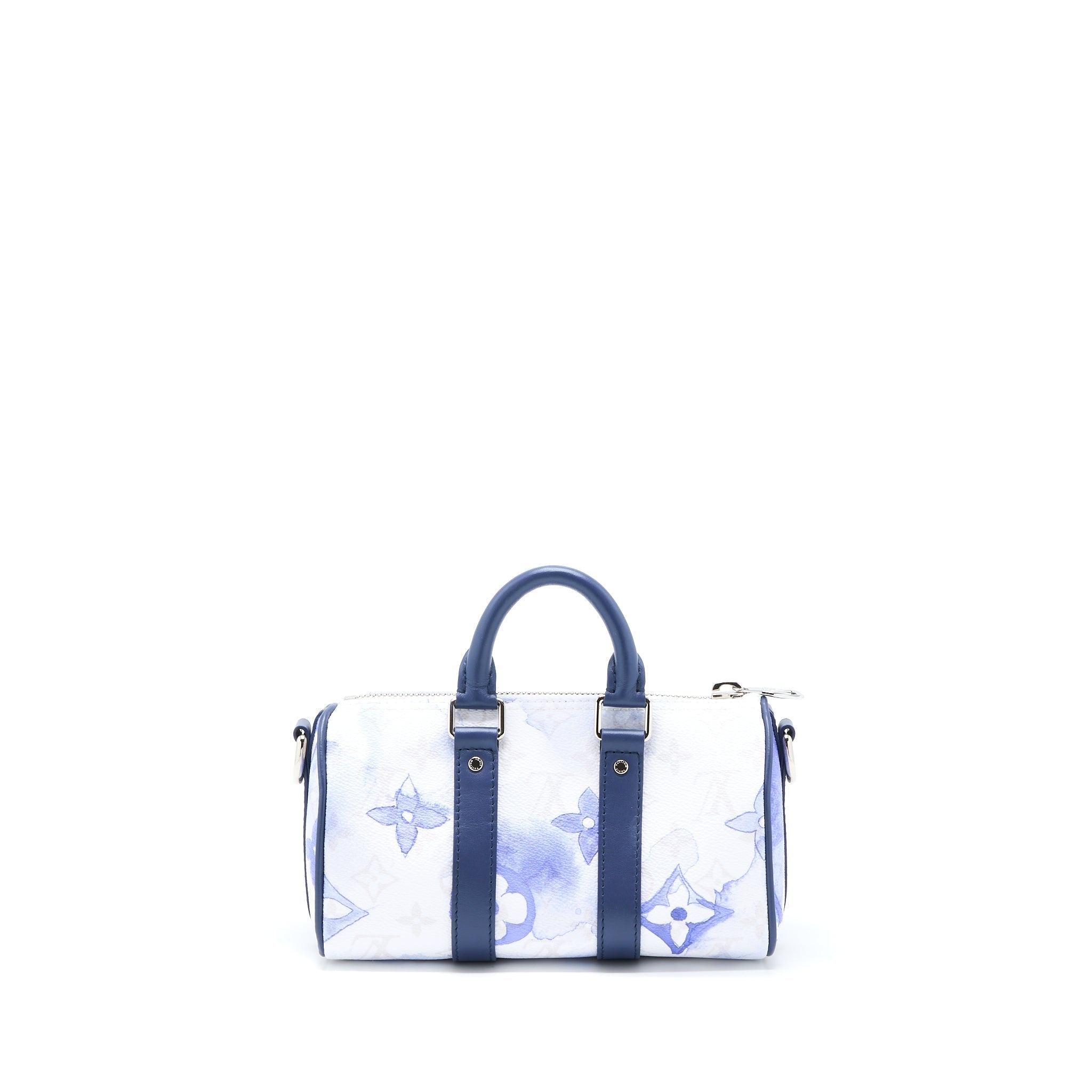 KEEPALL XS MONOGRAM WATERCOLOUR BLUE CANVAS SHW