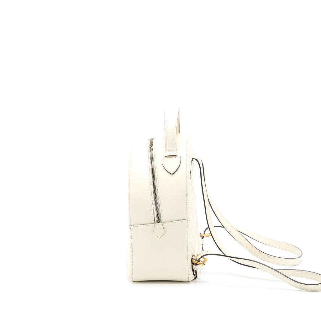 GG MARMONT BACKPACK CALFSKIN WHITE GHW