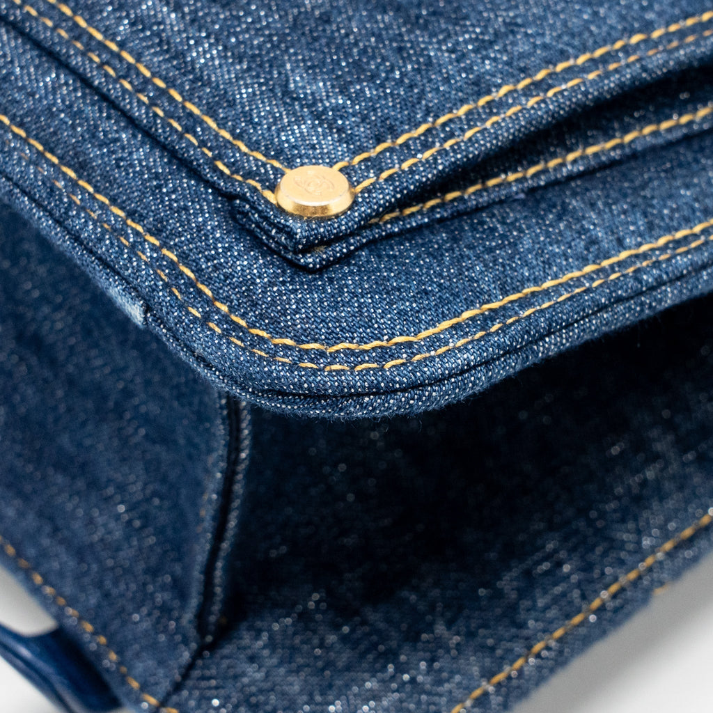 23S FLAP BACKPACK DENIM BLUE GHW (MICROCHIP)