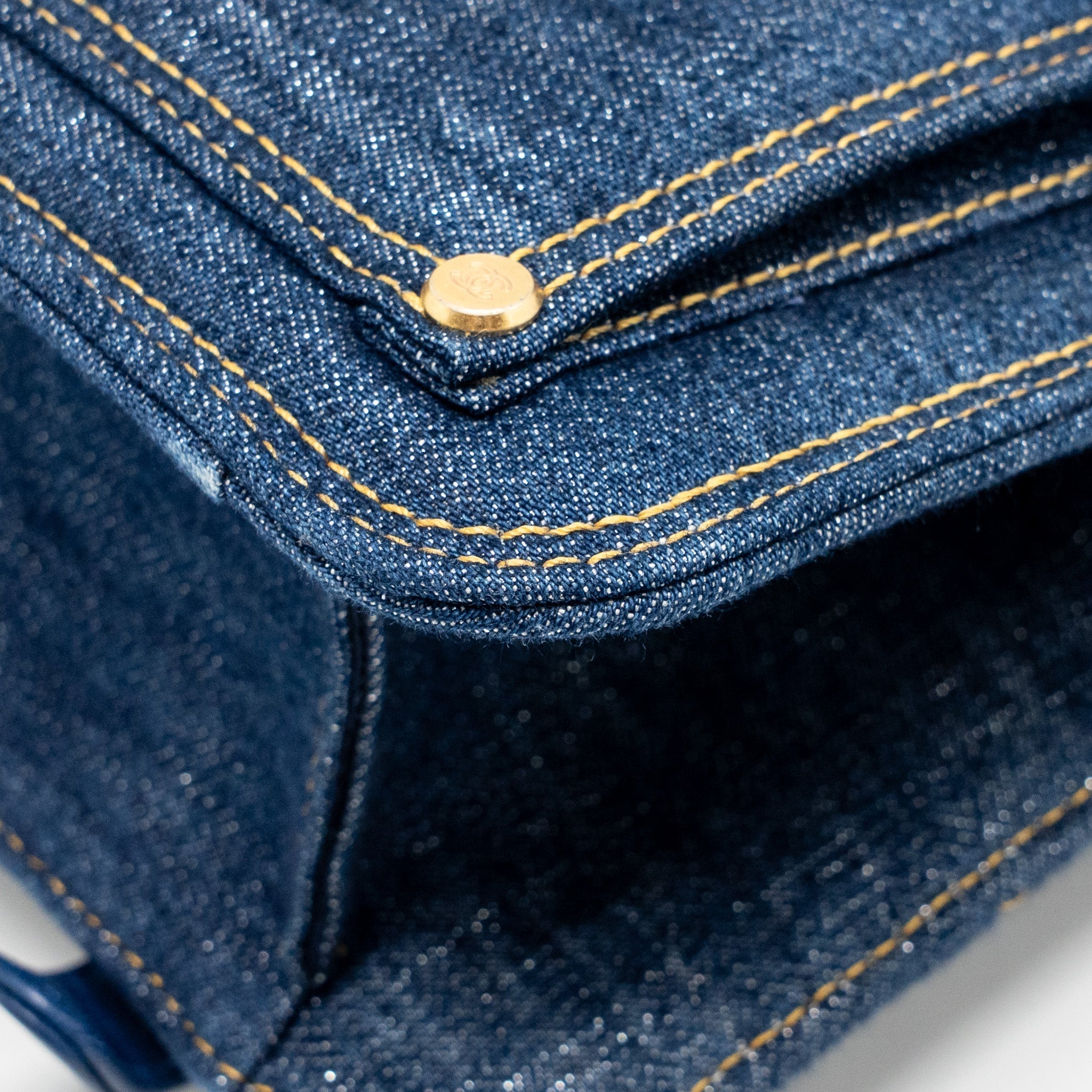 23S FLAP BACKPACK DENIM BLUE GHW (MICROCHIP)
