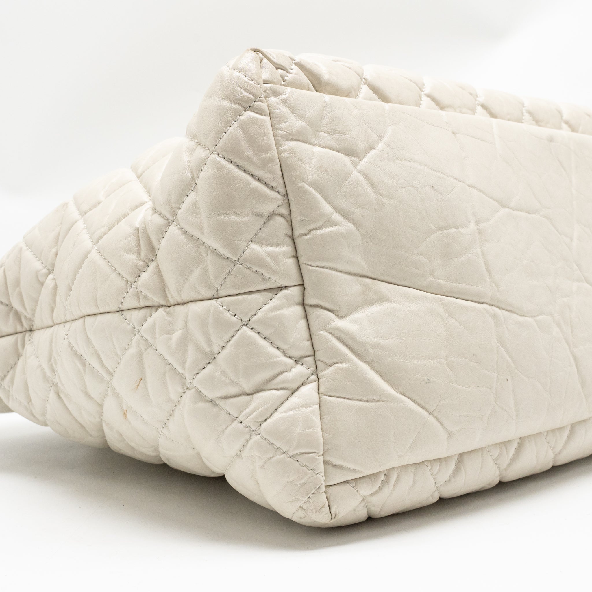 COCOON TRAVEL TOTE BAG CALFSKIN WHITE SHW
