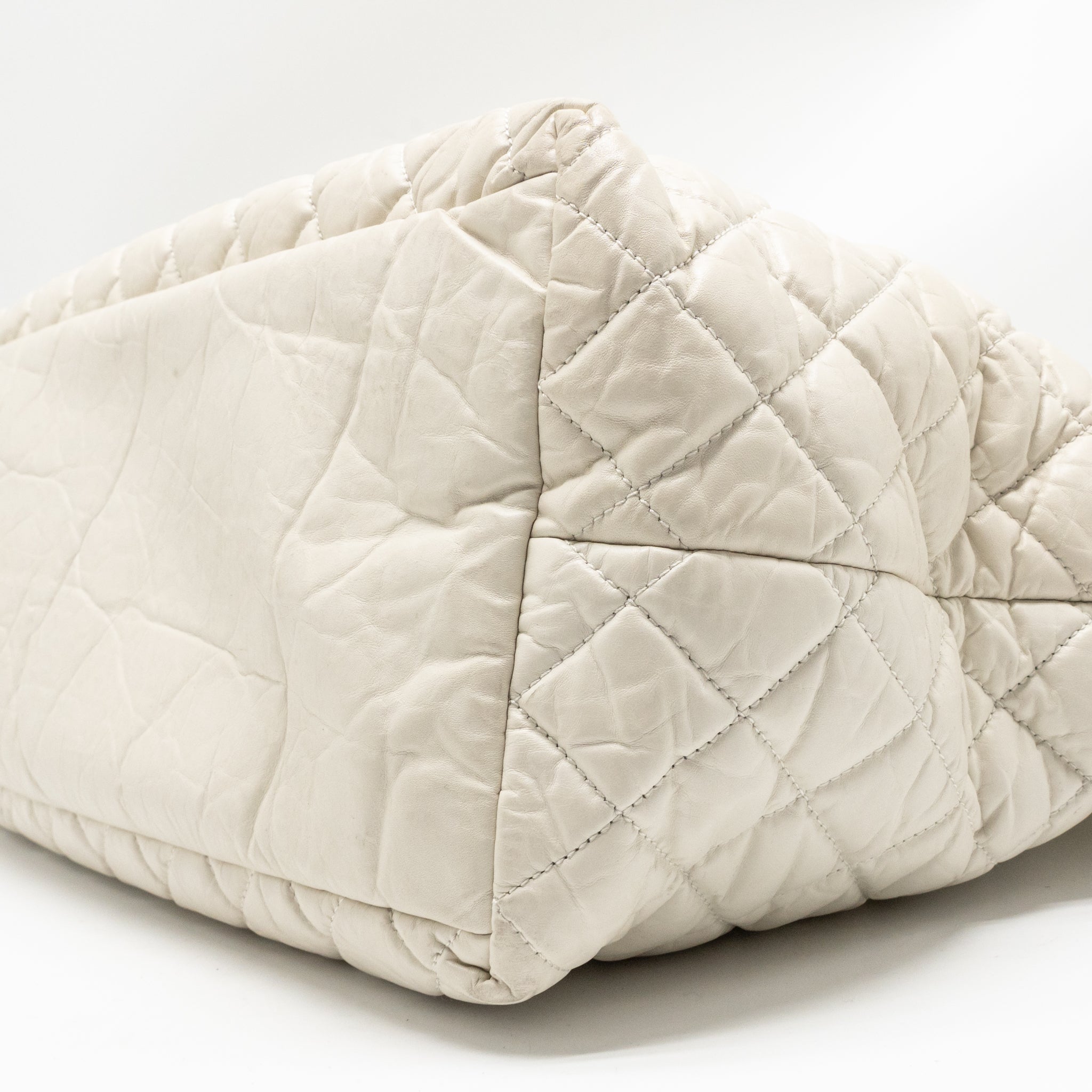 COCOON TRAVEL TOTE BAG CALFSKIN WHITE SHW