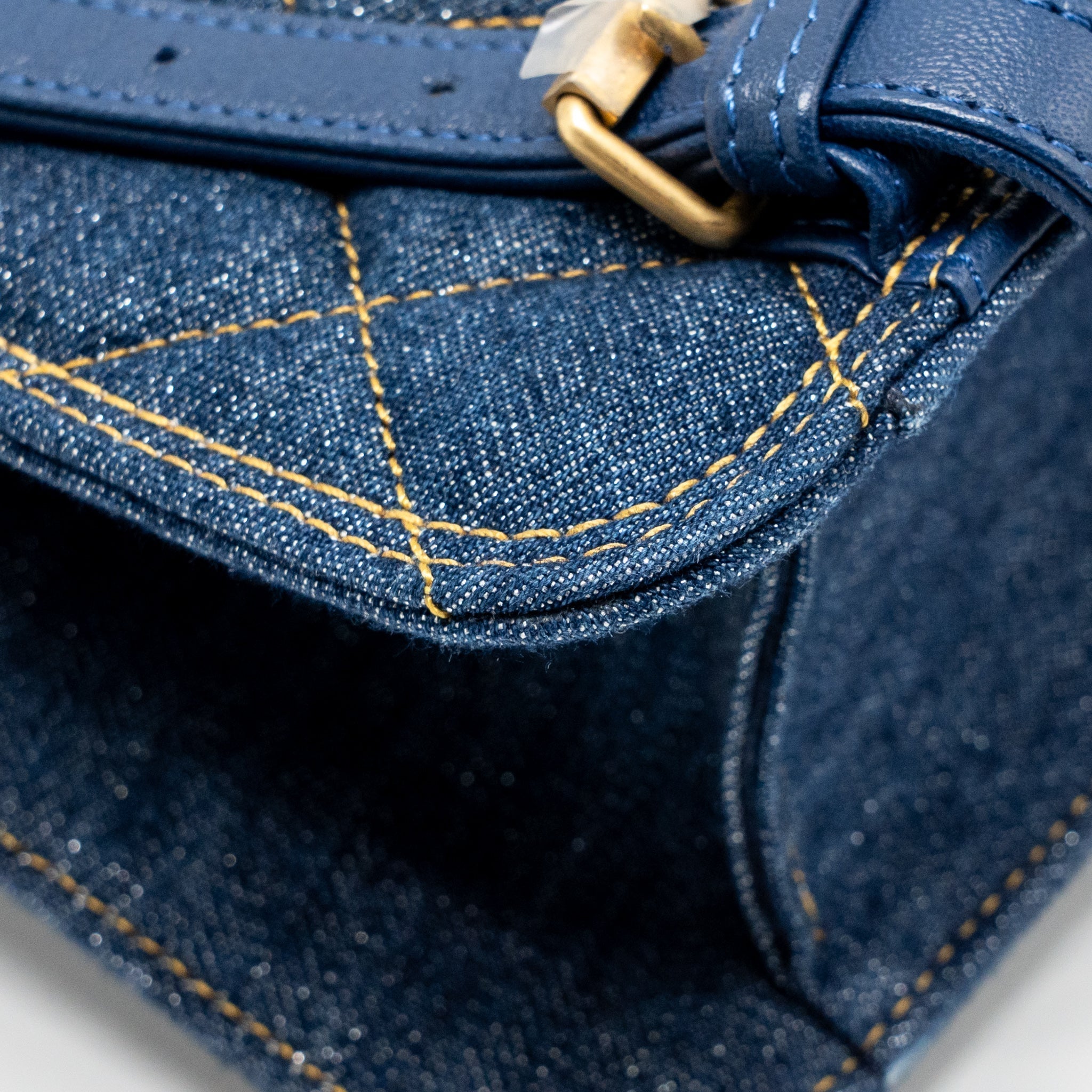 23S FLAP BACKPACK DENIM BLUE GHW (MICROCHIP)