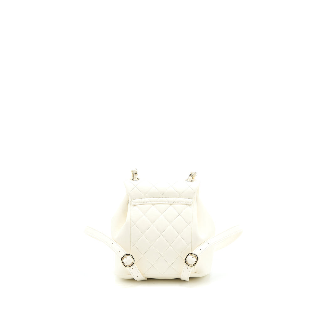 DUMA MINI BACKPACK LAMBSKIN WHITE LGHW (MICROCHIP)