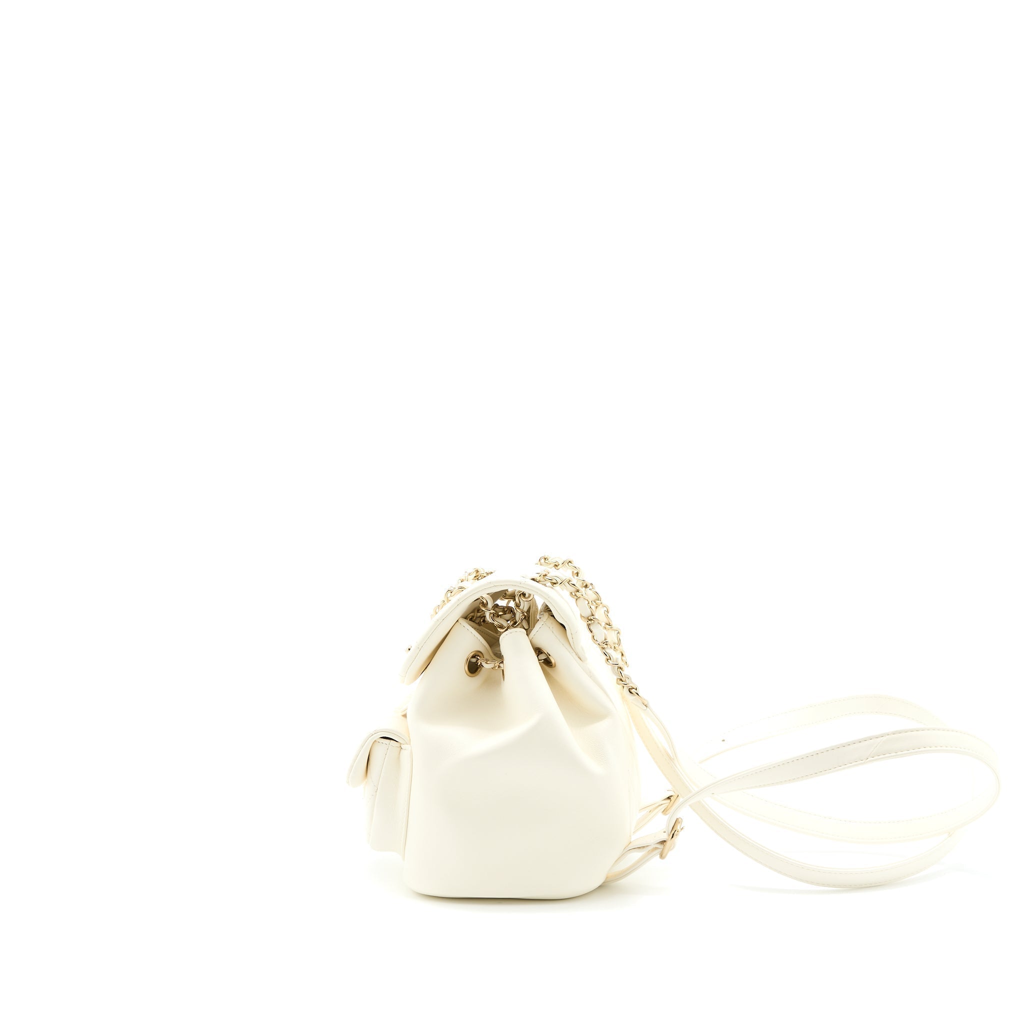 DUMA MINI BACKPACK LAMBSKIN WHITE LGHW (MICROCHIP)