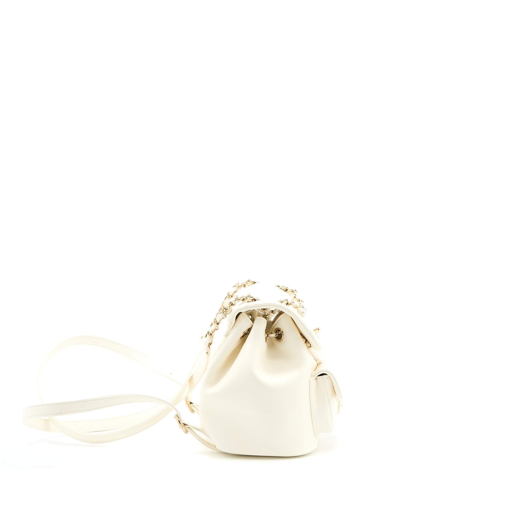 DUMA MINI BACKPACK LAMBSKIN WHITE LGHW (MICROCHIP)