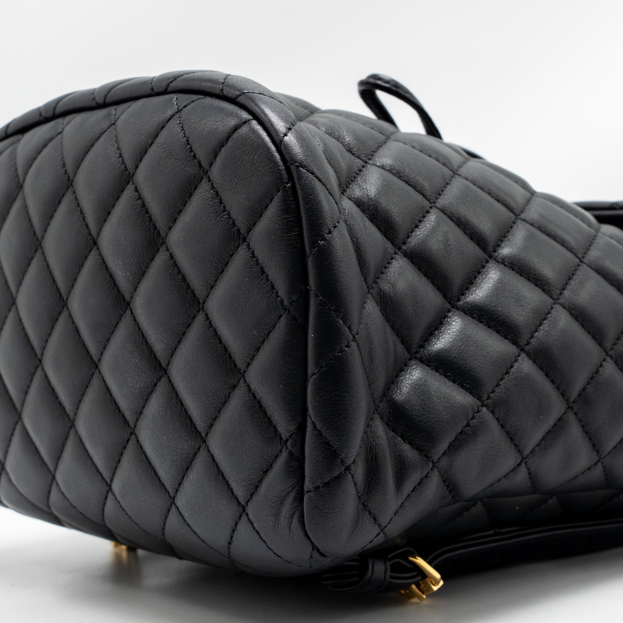 SMALL URBAN SPIRIT QUILTED BACKPACK CALFSKIN BLACK GHW