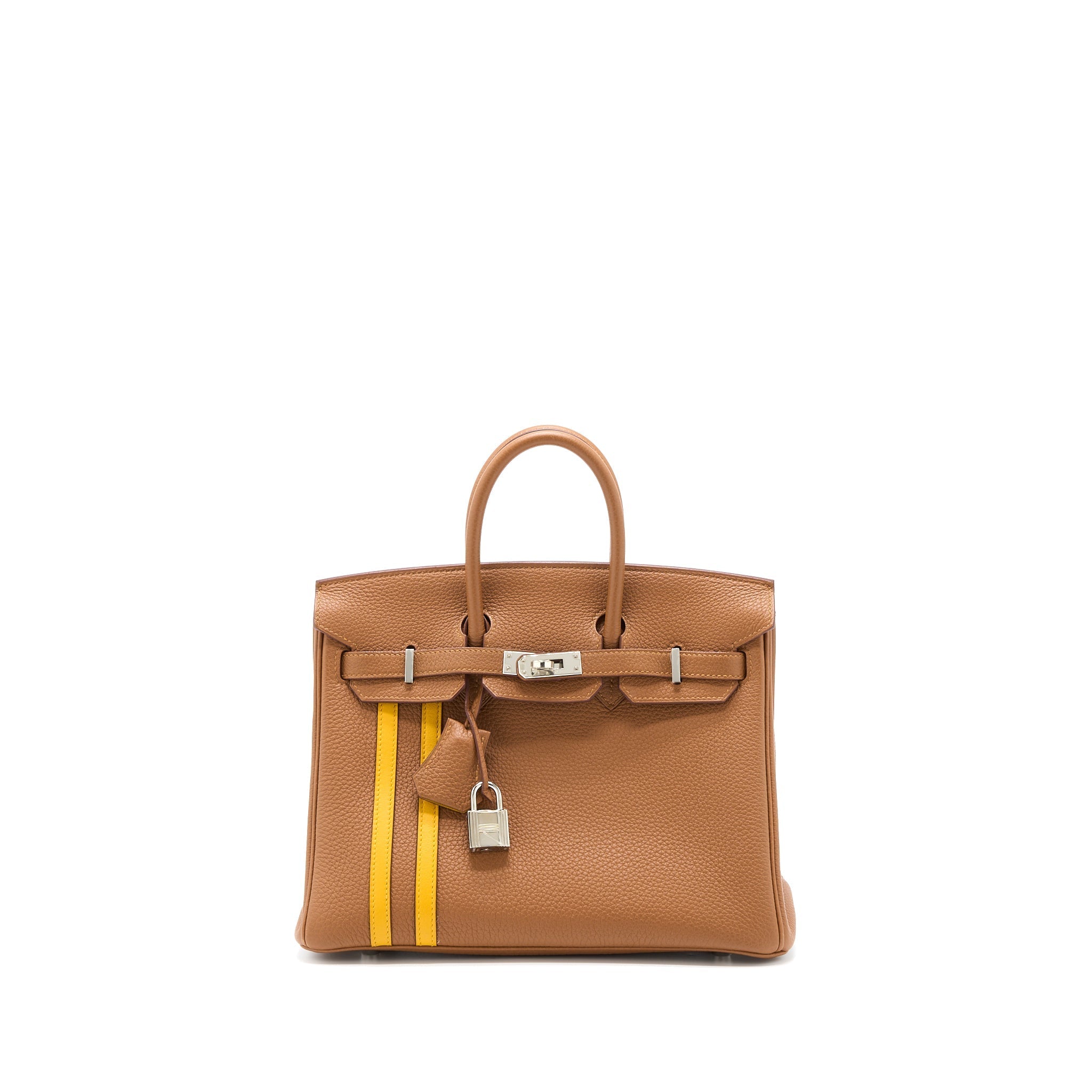 HERMES BIRKIN 25 OFFICER TOGO/SWIFT GOLD/AMBRE SHW