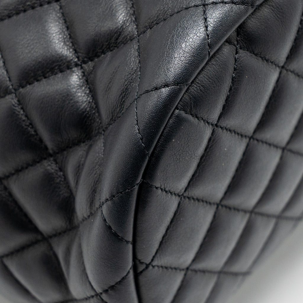SMALL URBAN SPIRIT QUILTED BACKPACK CALFSKIN BLACK GHW