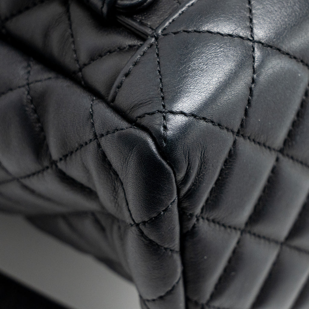 SMALL URBAN SPIRIT QUILTED BACKPACK CALFSKIN BLACK GHW