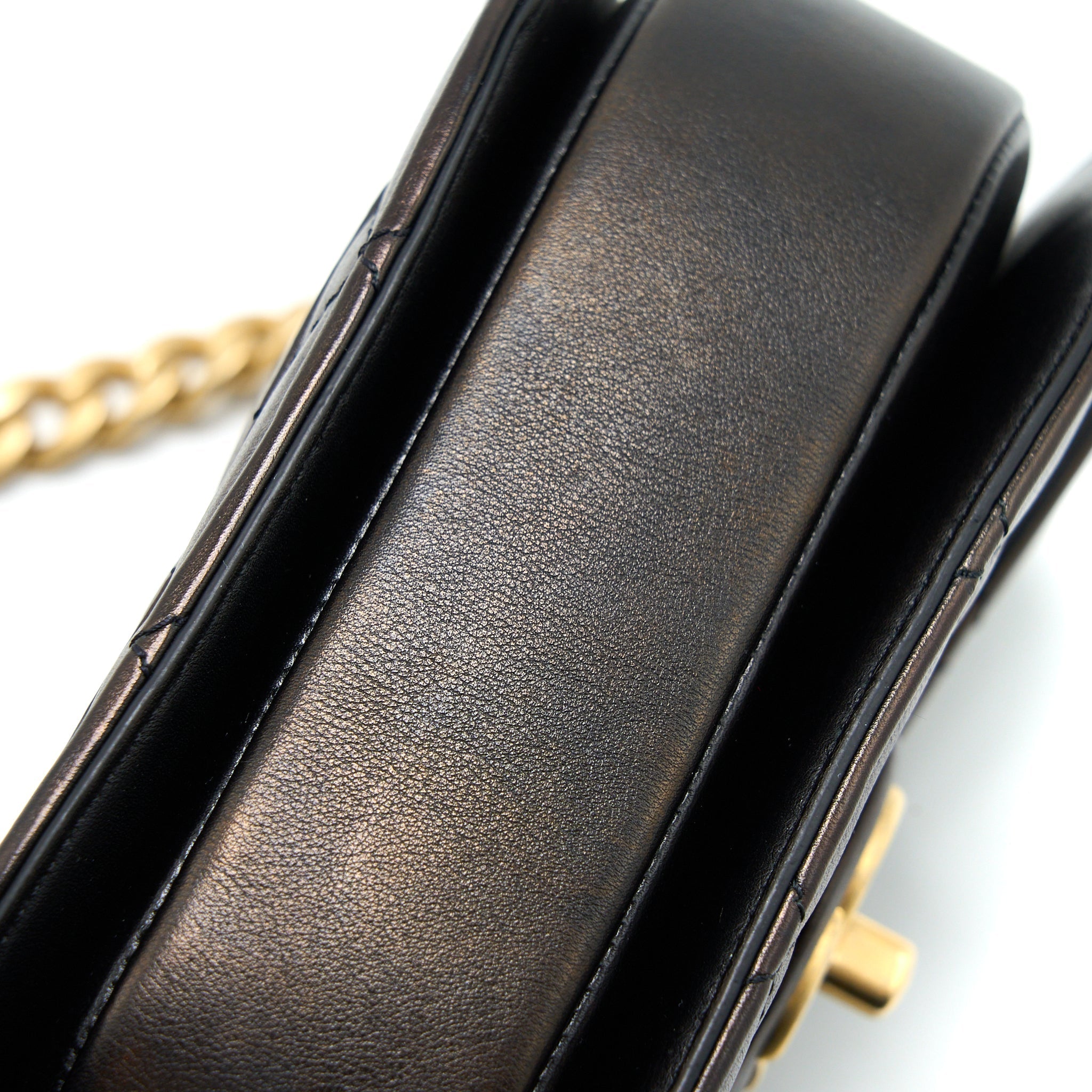 21S MOON MESSENGER BAG CALFSKIN BLACK GHW