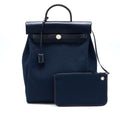 HERBAG BACKPACK CANVAS/LEATHER DARK BLUE/BLACK SHW