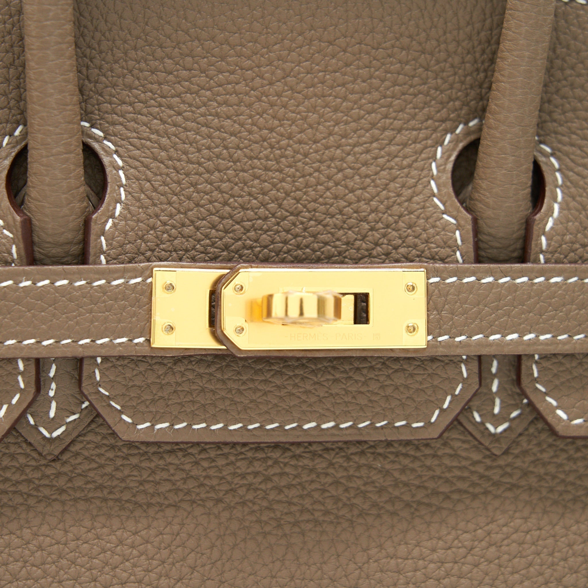 HERMES BIRKIN 25 TOGO LEATHER ETOUPE GHW