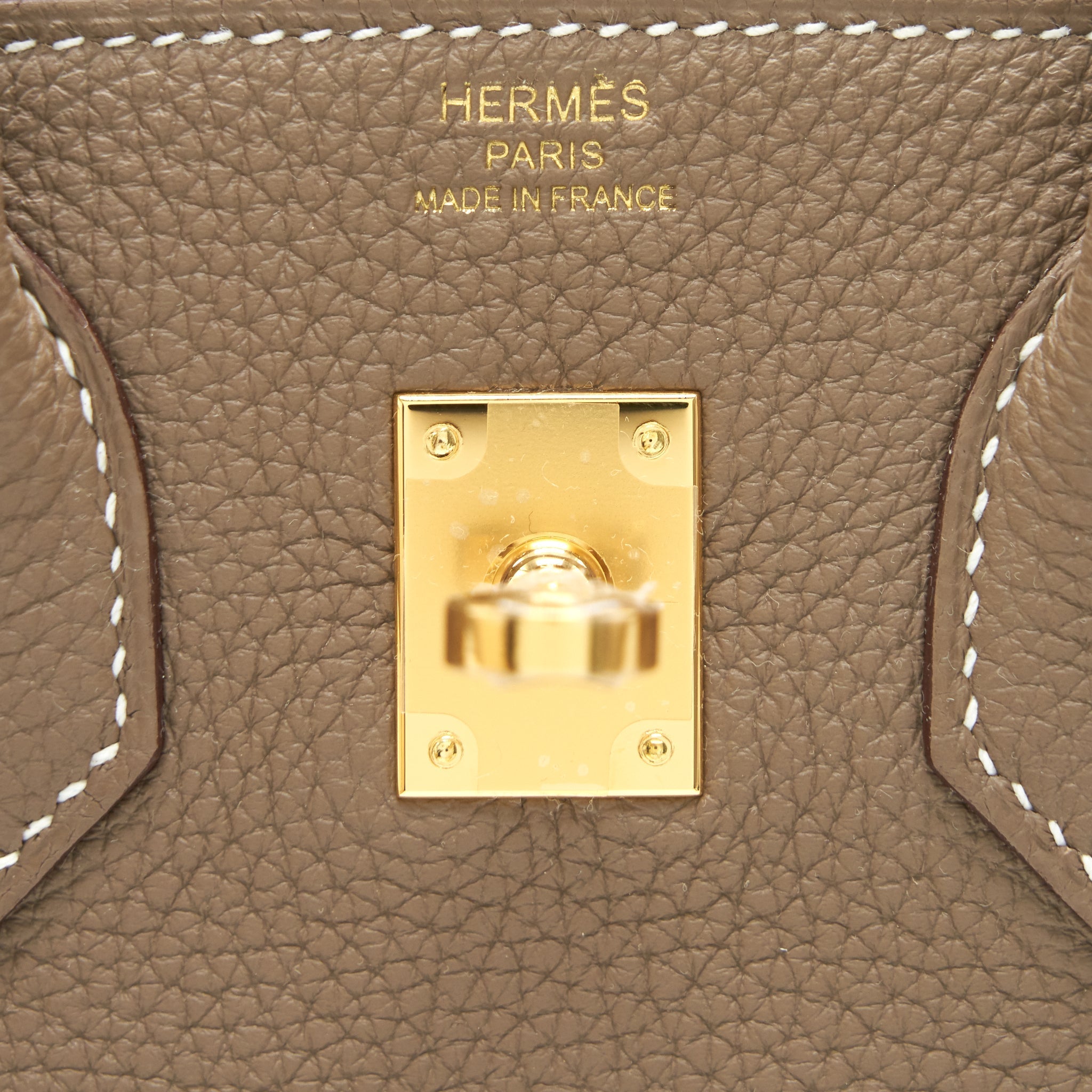 HERMES BIRKIN 25 TOGO LEATHER ETOUPE GHW