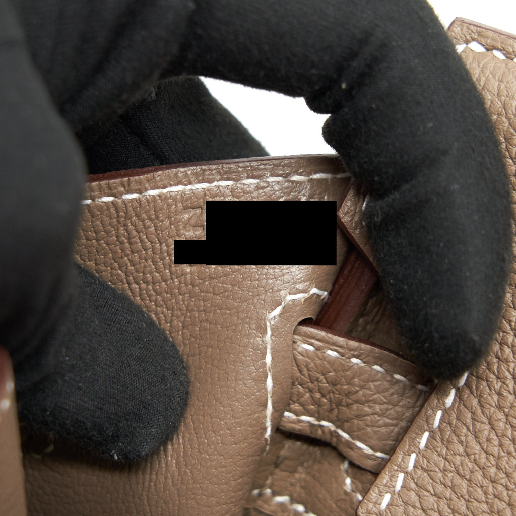 HERMES BIRKIN 25 TOGO LEATHER ETOUPE GHW