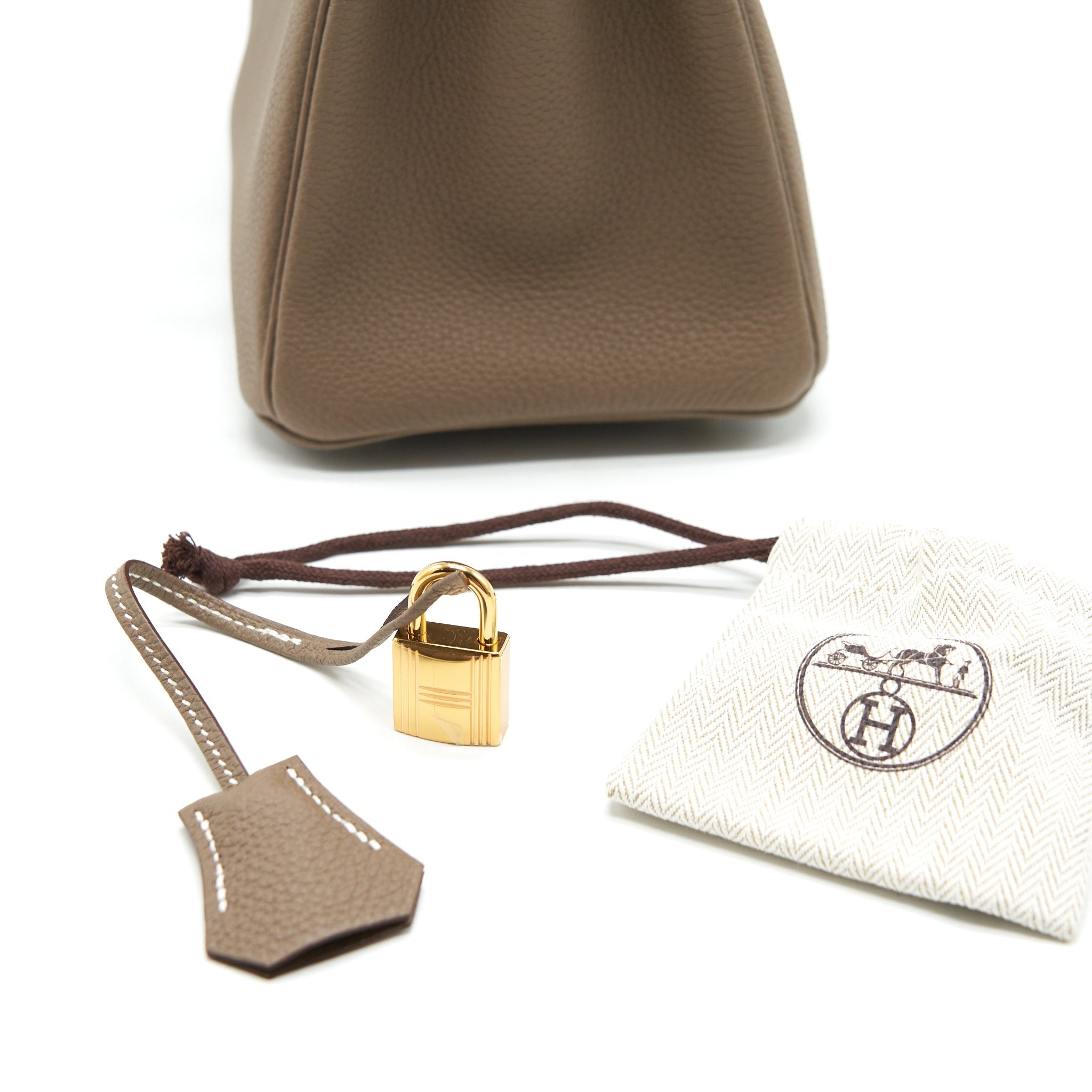 HERMES BIRKIN 25 TOGO LEATHER ETOUPE GHW