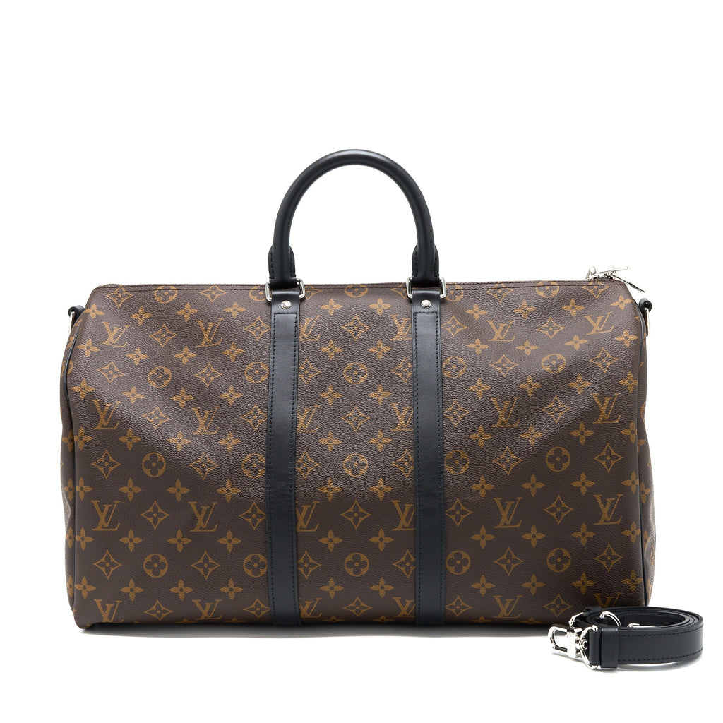 KEEPALL BANDOULIERE 45 MONOGRAM MACASSAR CANVAS SHW