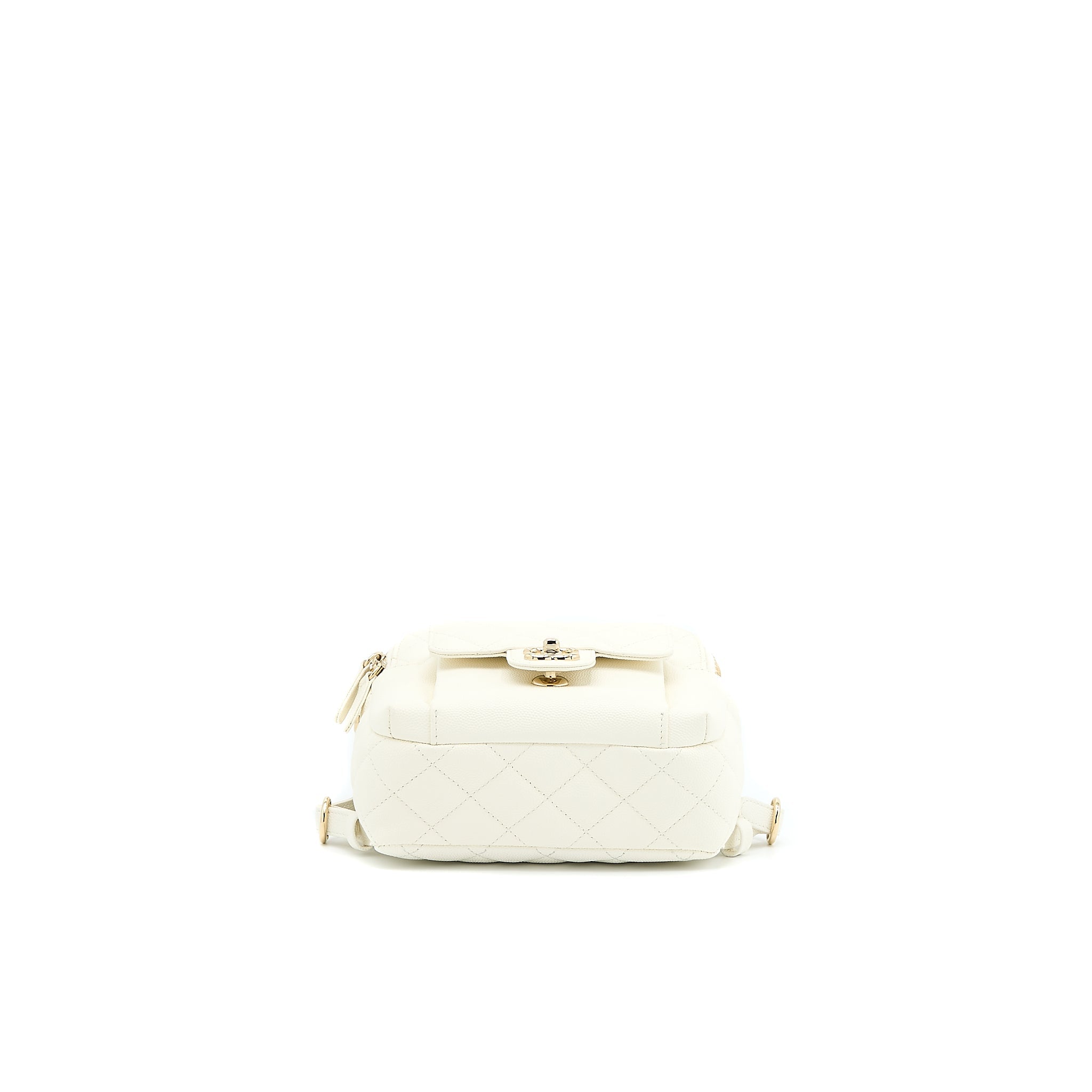 QUILTED MINI CC DAY BACKPACK CAVIAR WHITE LGHW