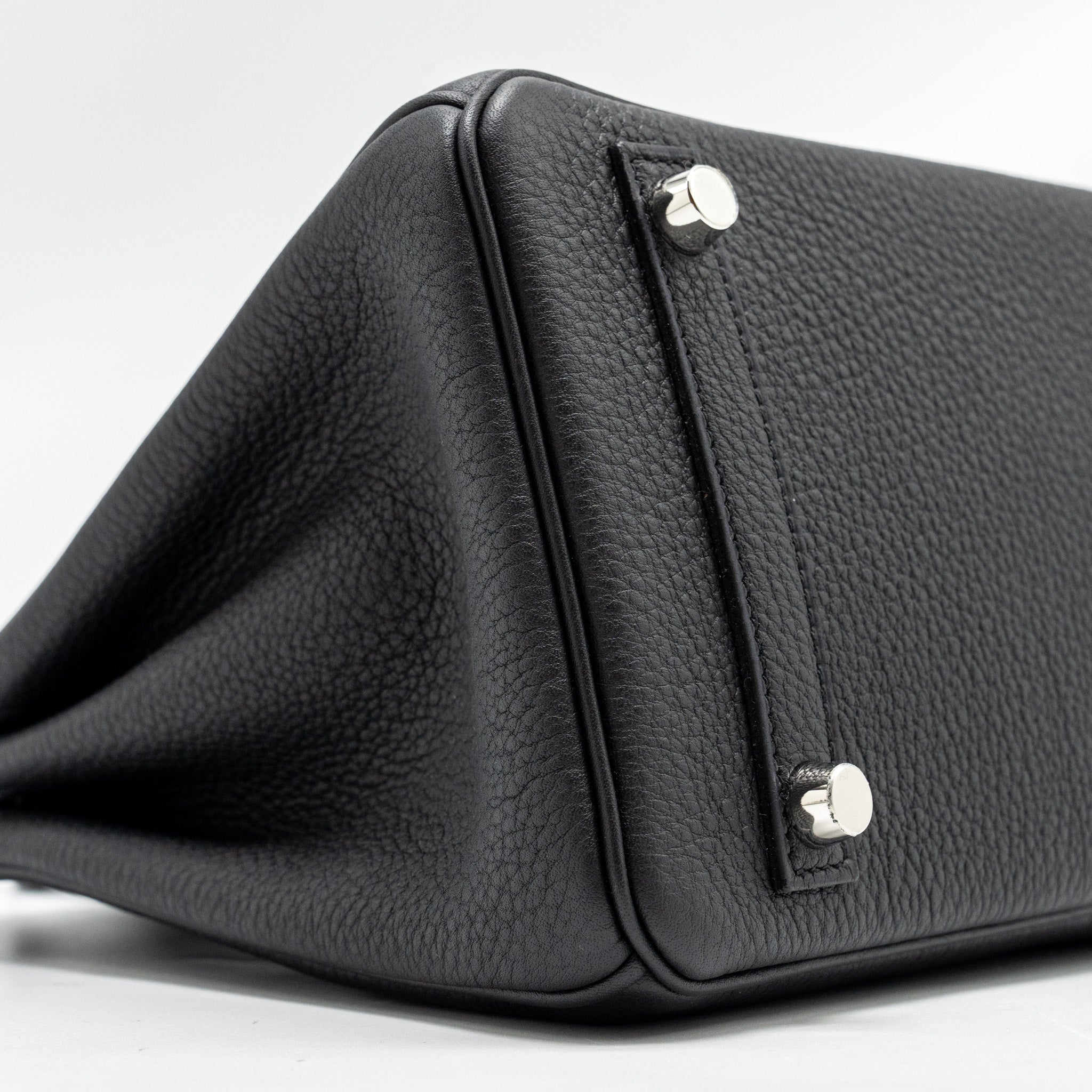 HERMES BIRKIN 25 TOUCH TOGO/ALLIGATOR MISSISSIPPIENSIS MAT BLACK SHW