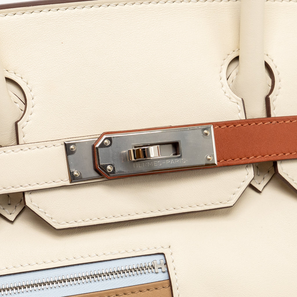 HERMES BIRKIN 30 COLORMATIC SWIFT NATA/CHAI/CUIVRE/LIME/MAUVE SHW