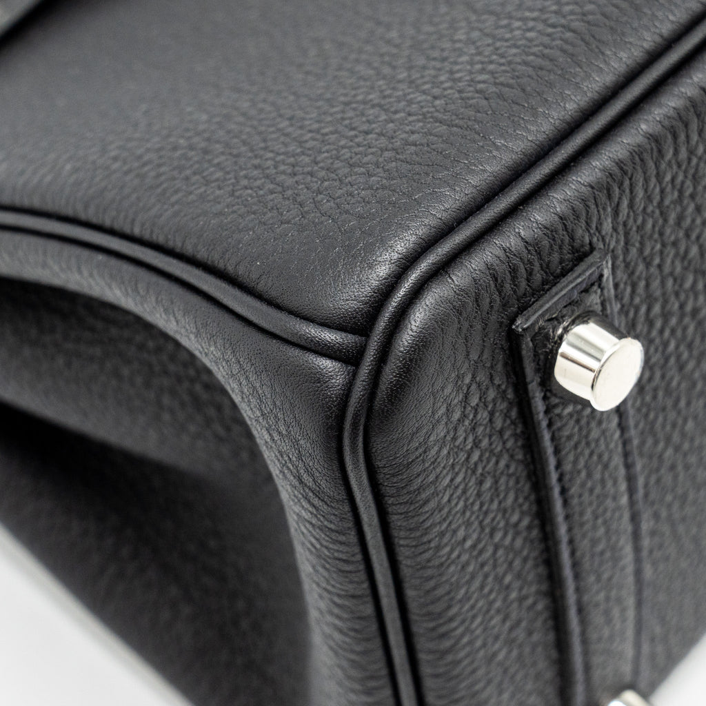 HERMES BIRKIN 25 TOUCH TOGO/ALLIGATOR MISSISSIPPIENSIS MAT BLACK SHW