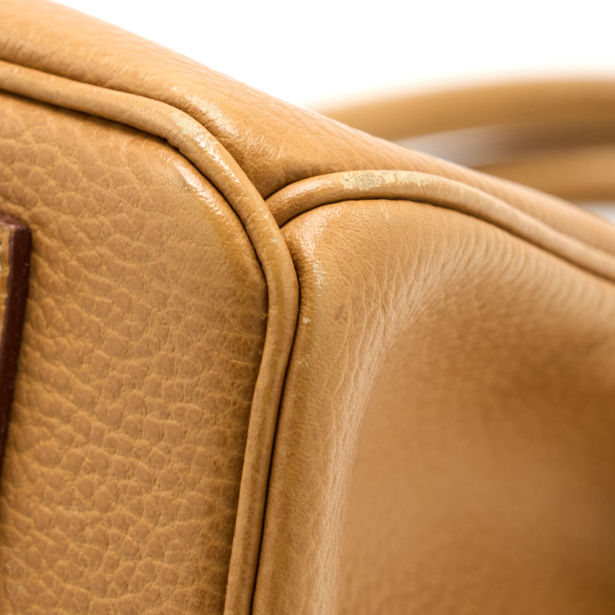 HERMES VINTAGE BIRKIN 35 COURCHEVEL NATURAL SABLE GHW