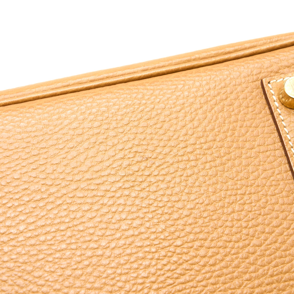 HERMES VINTAGE BIRKIN 35 COURCHEVEL NATURAL SABLE GHW