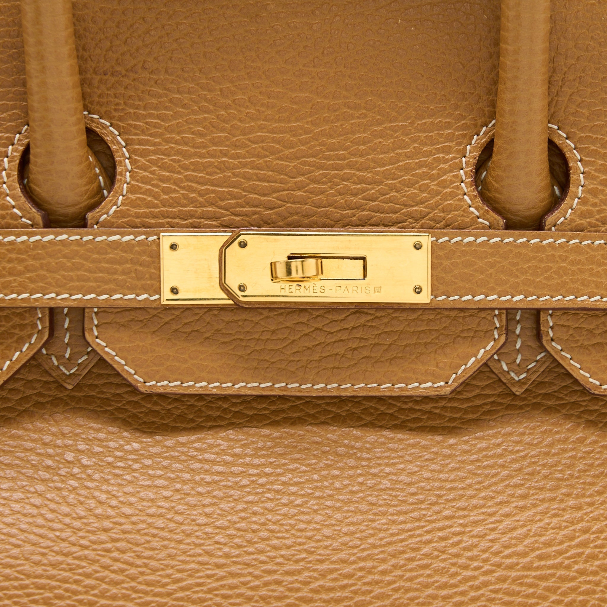 HERMES VINTAGE BIRKIN 35 COURCHEVEL NATURAL SABLE GHW