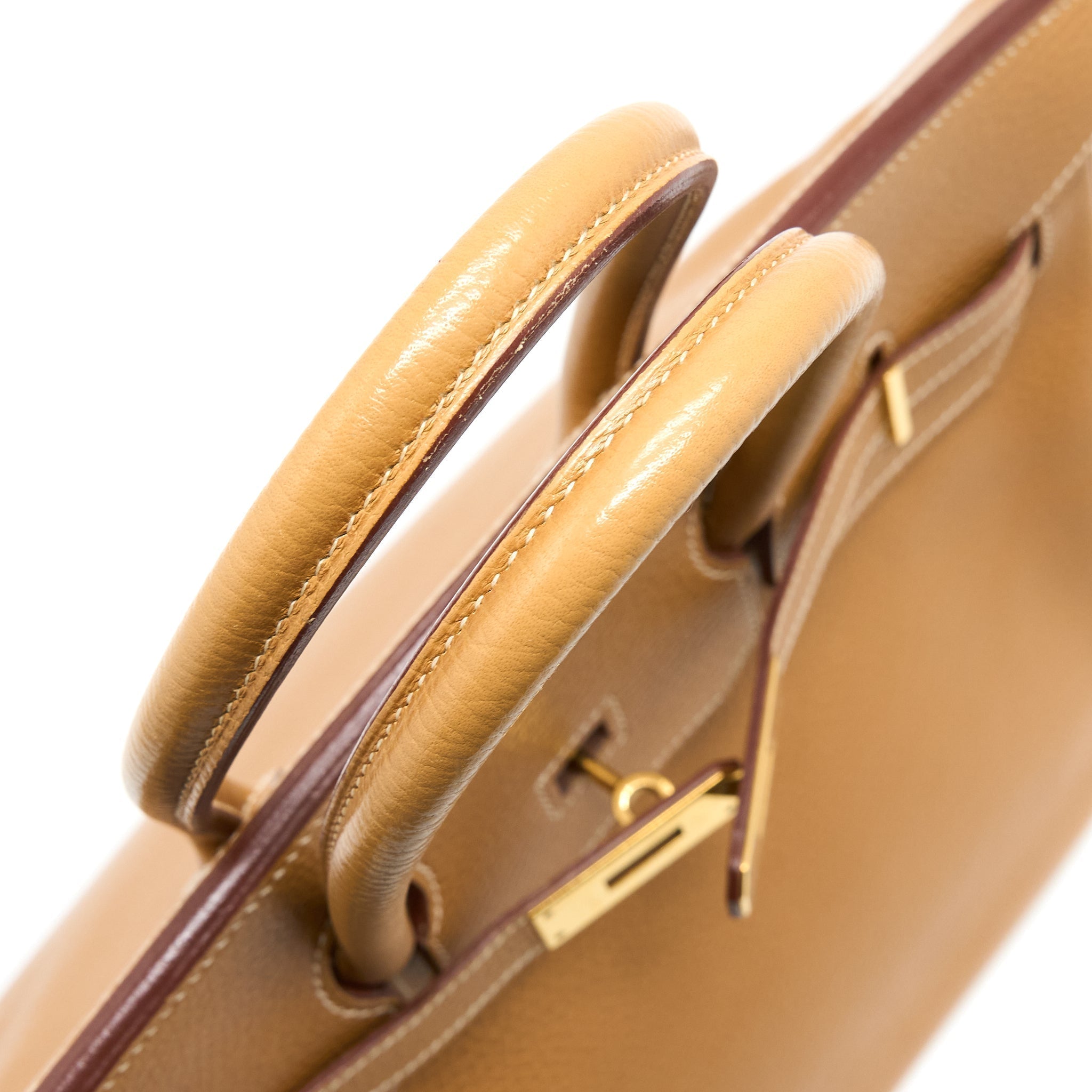 HERMES VINTAGE BIRKIN 35 COURCHEVEL NATURAL SABLE GHW