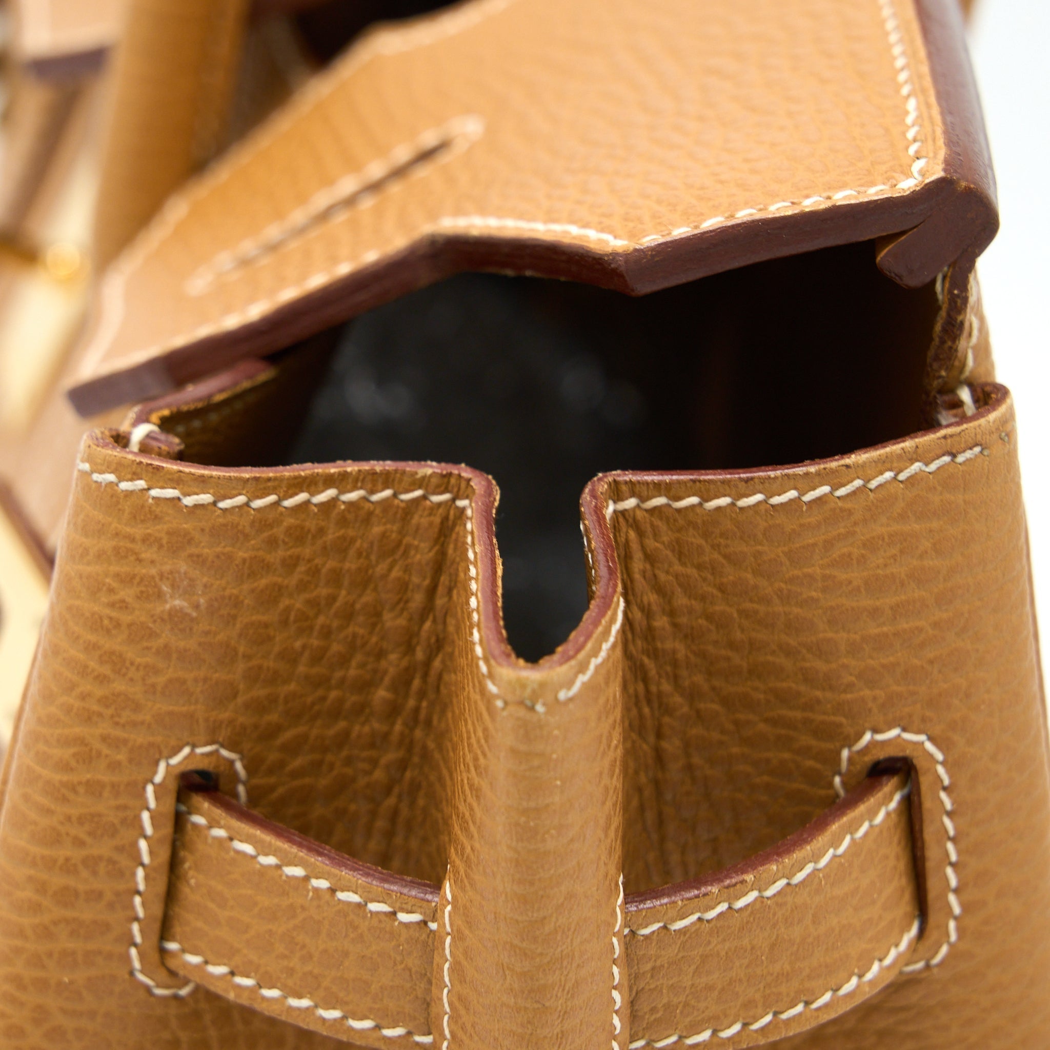 HERMES VINTAGE BIRKIN 35 COURCHEVEL NATURAL SABLE GHW