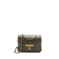 MESSENGER FLAP BAG LAMBSKIN OLIVE GREEN RUTHENIUM GHW