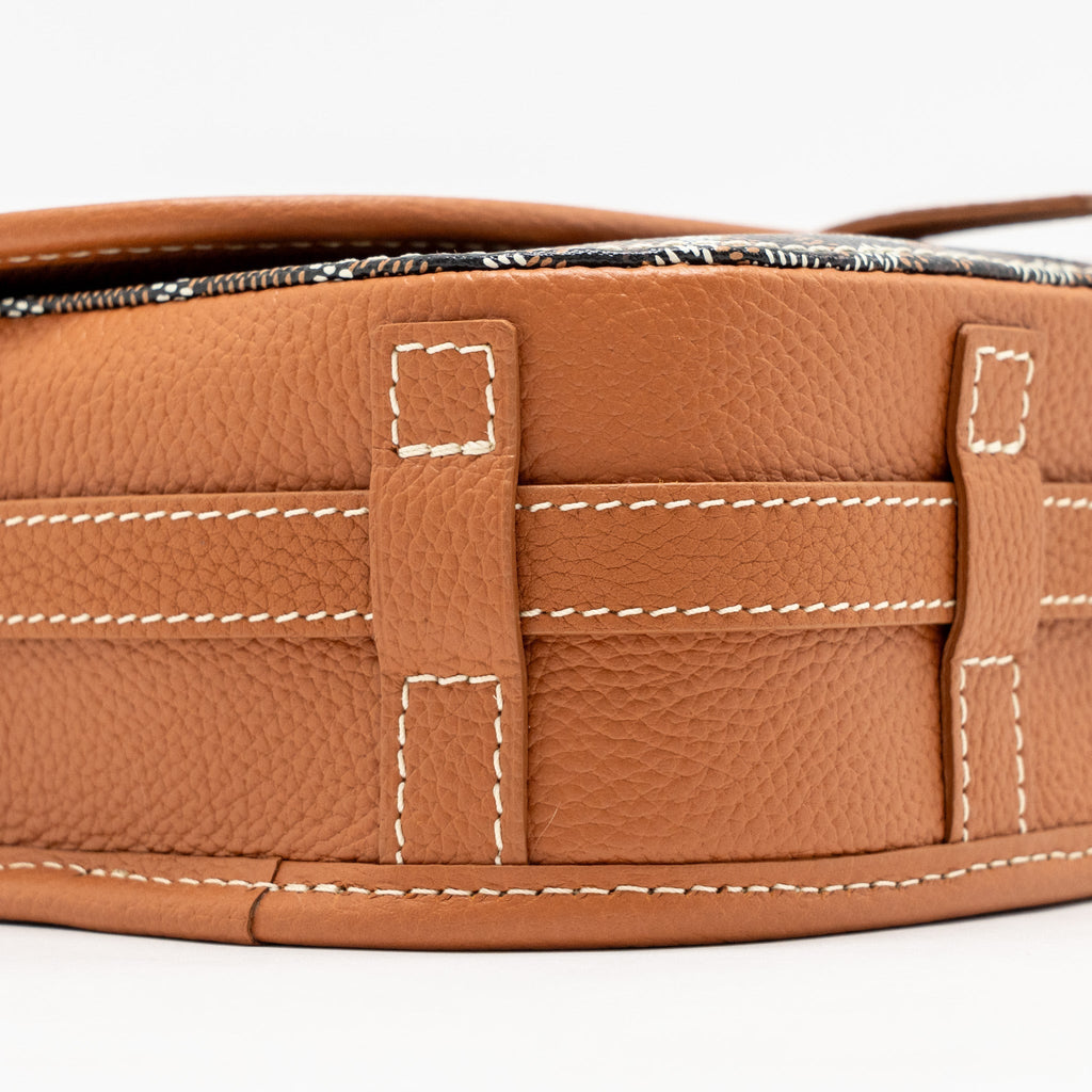 BELVEDERE PM MESSENGER BAG GOYARDINE CANVAS / CALFSKIN BLACK/TAN SHW