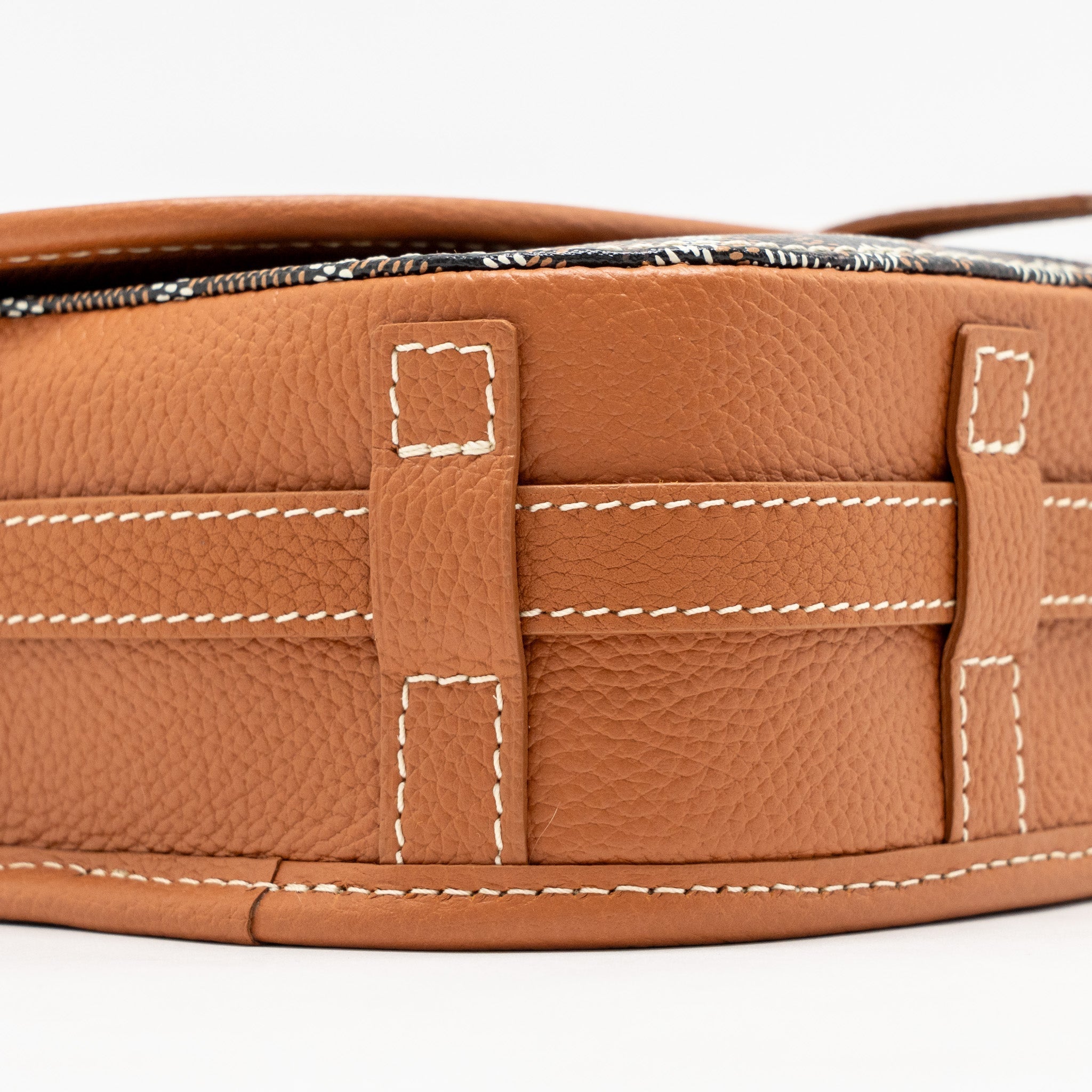 BELVEDERE PM MESSENGER BAG GOYARDINE CANVAS / CALFSKIN BLACK/TAN SHW