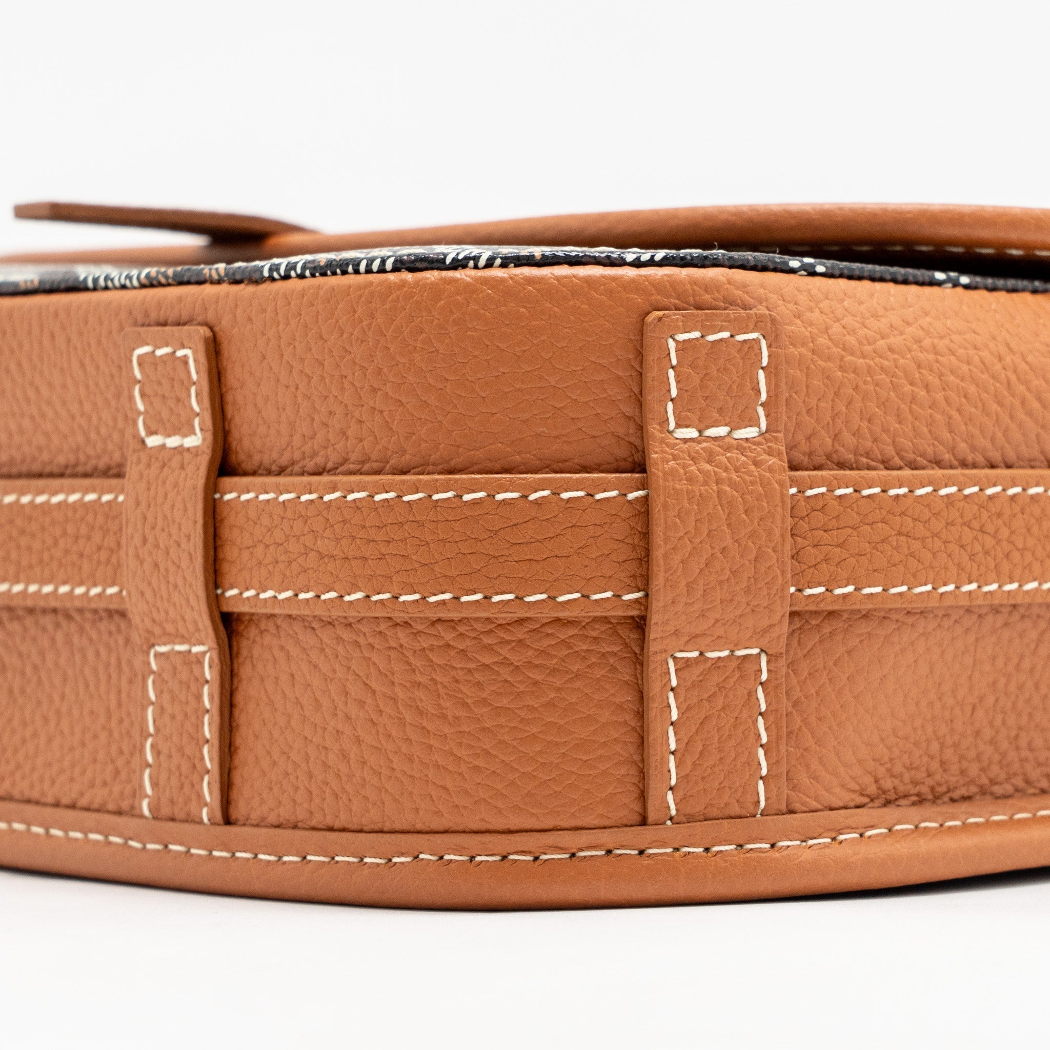 BELVEDERE PM MESSENGER BAG GOYARDINE CANVAS / CALFSKIN BLACK/TAN SHW