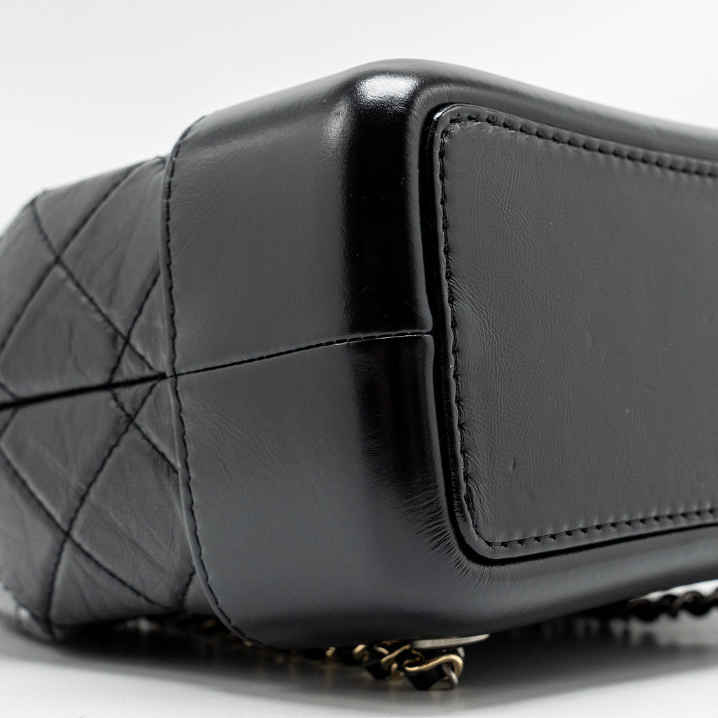 SMALL GABRIELLE BACKPACK AGED CALFSKIN BLACK MULTICOLOUR COLOUR HARDWARE (MICROCHIP)