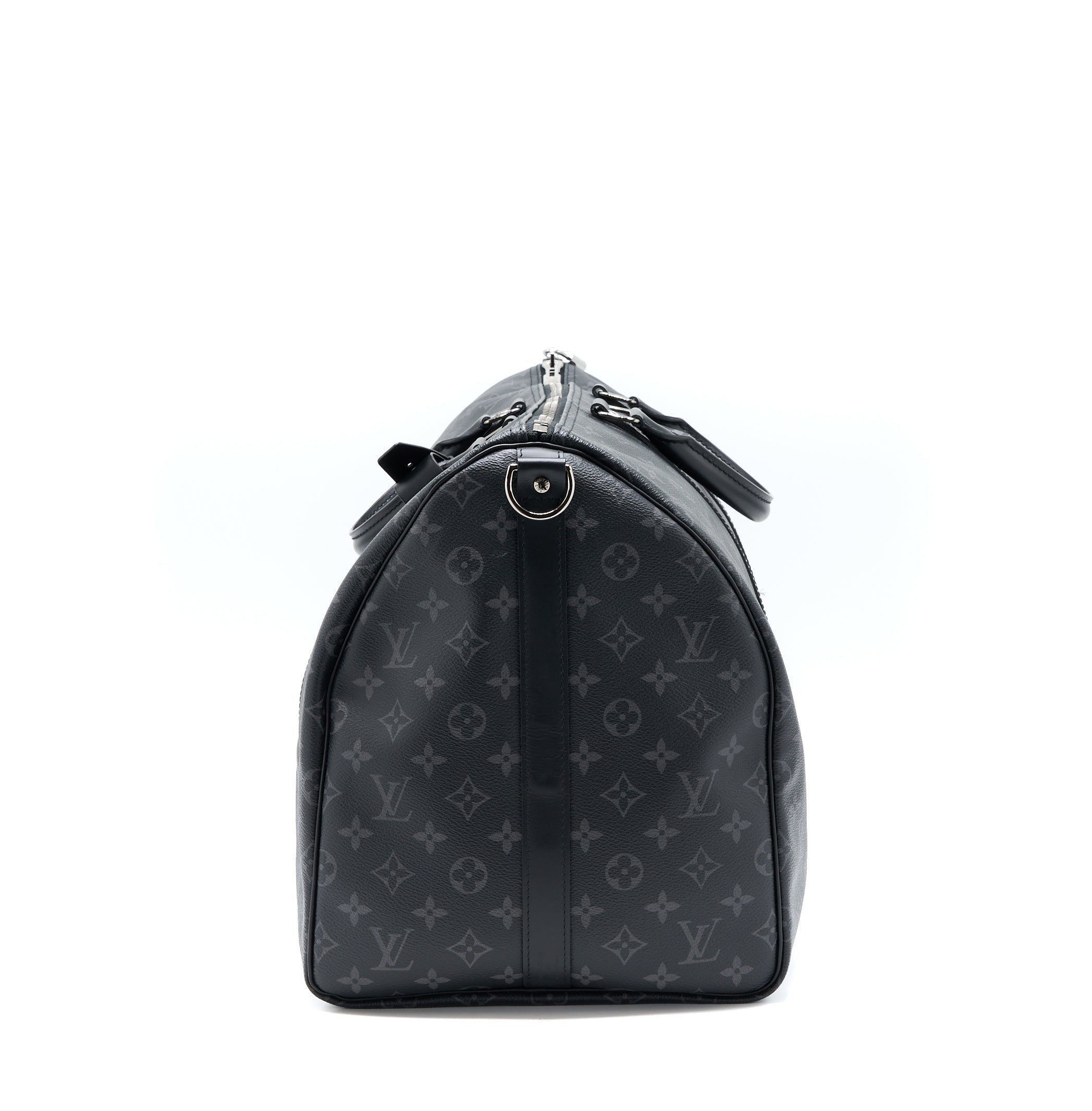 KEEPALL 55 WITH SHOULDER STRAP MONOGRAM ECLIPSE CANVAS SHW