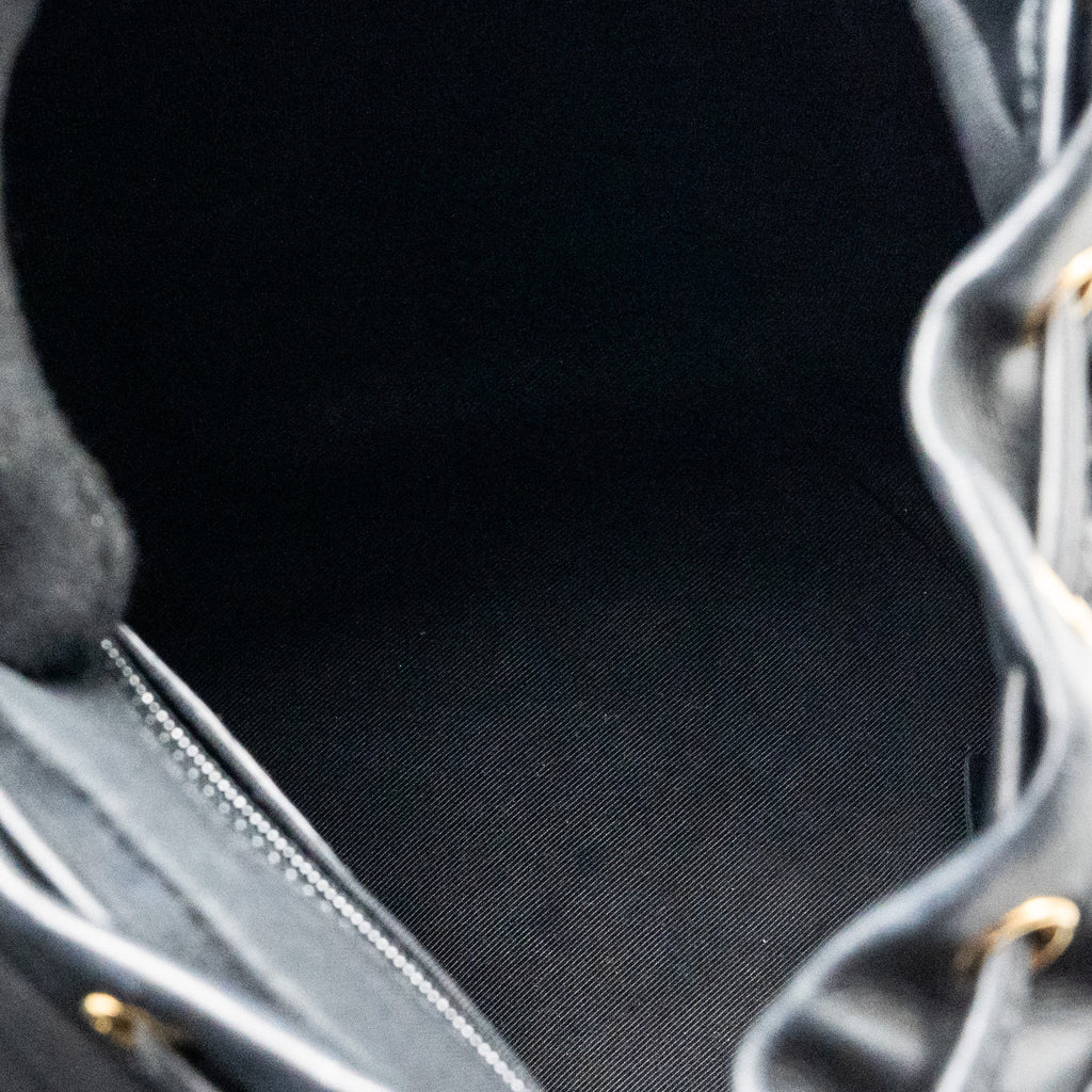 SMALL URBAN SPIRIT QUILTED BACKPACK CALFSKIN BLACK GHW