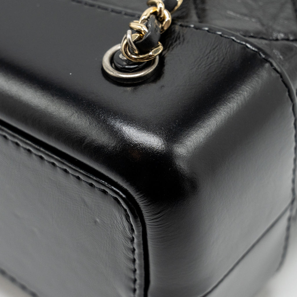 SMALL GABRIELLE BACKPACK AGED CALFSKIN BLACK MULTICOLOUR COLOUR HARDWARE (MICROCHIP)