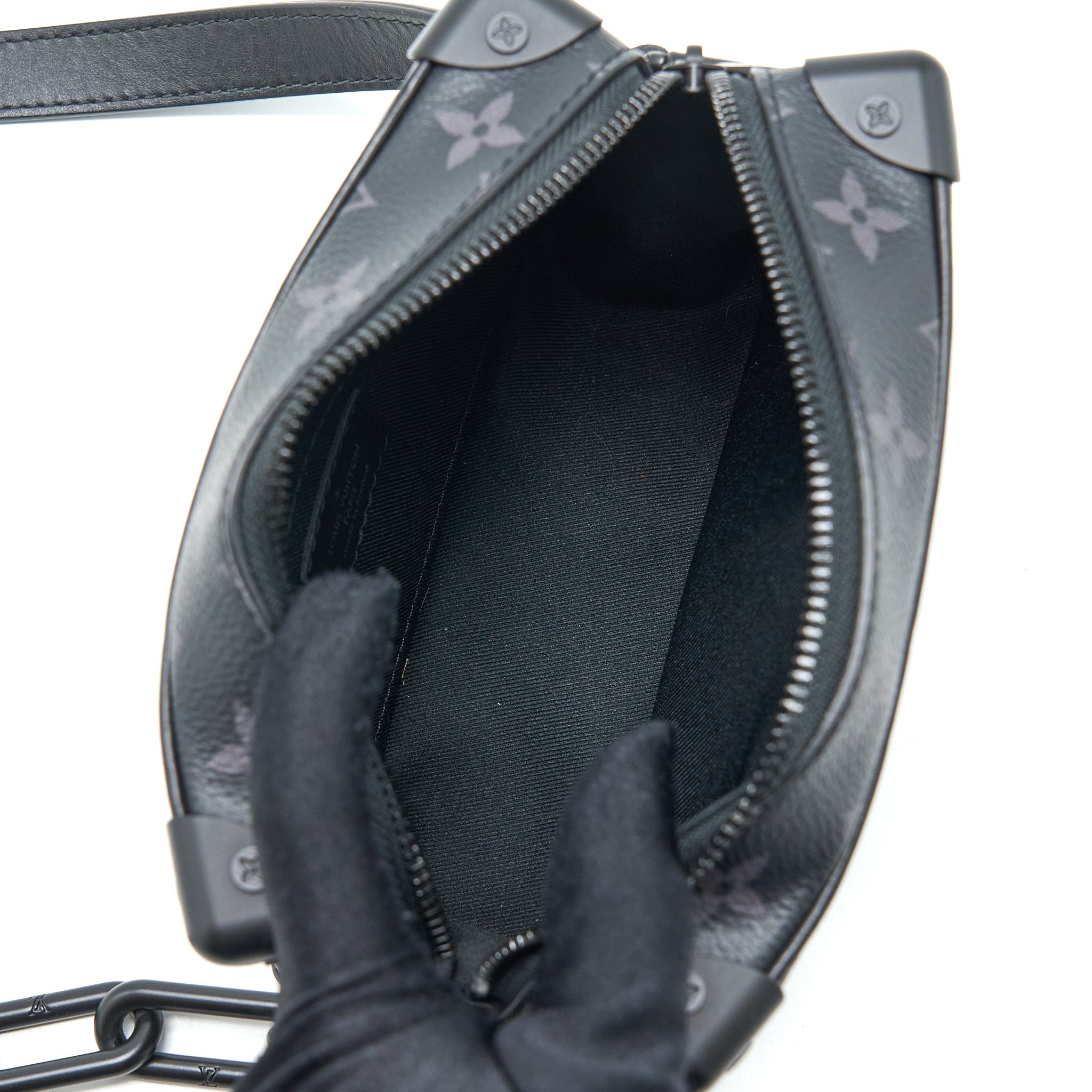 MINI SOFT TRUNK MONOGRAM ECLIPSE CANVAS BLACK HARDWARE