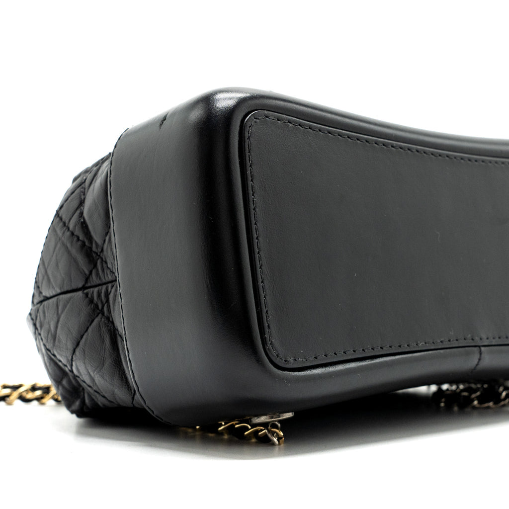 SMALL GABRIELLE BACKPACK AGED CALFSKIN BLACK MULTICOLOR HARDWARE