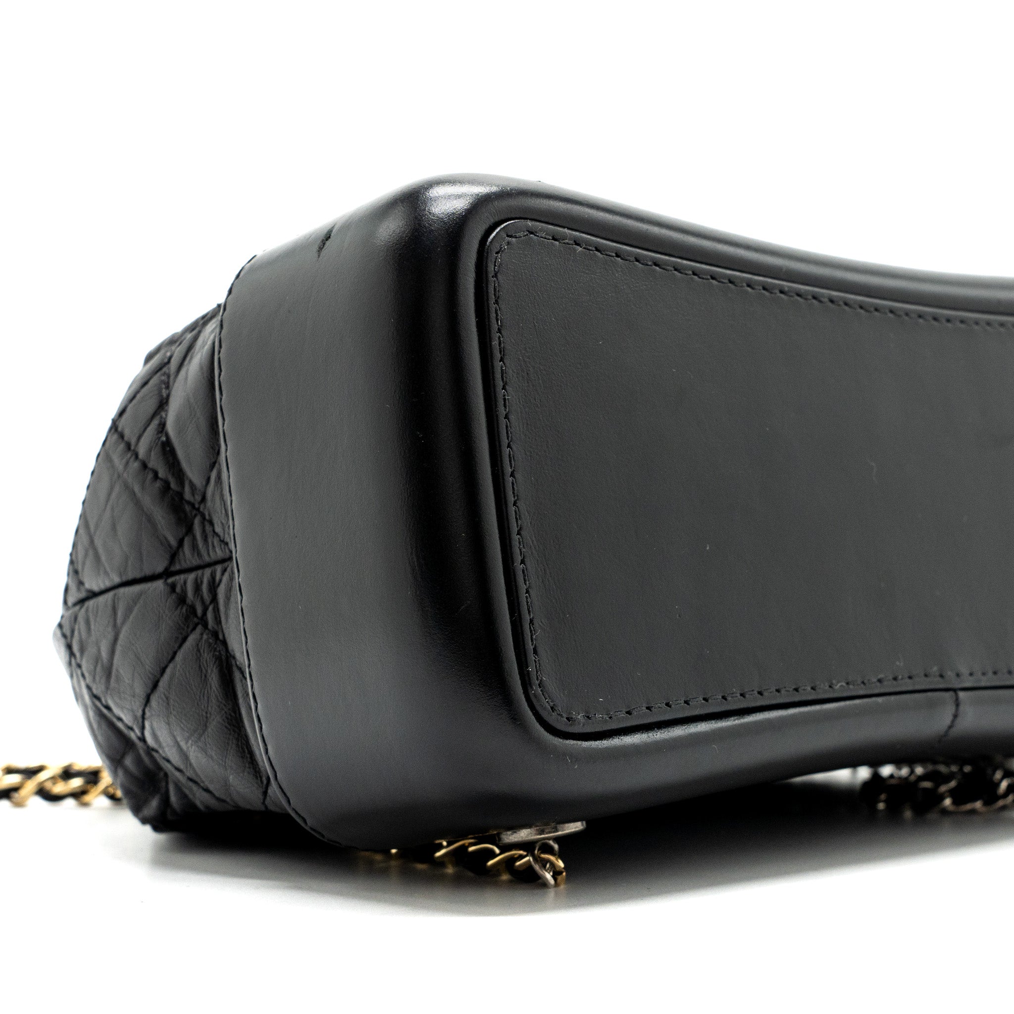 SMALL GABRIELLE BACKPACK AGED CALFSKIN BLACK MULTICOLOR HARDWARE