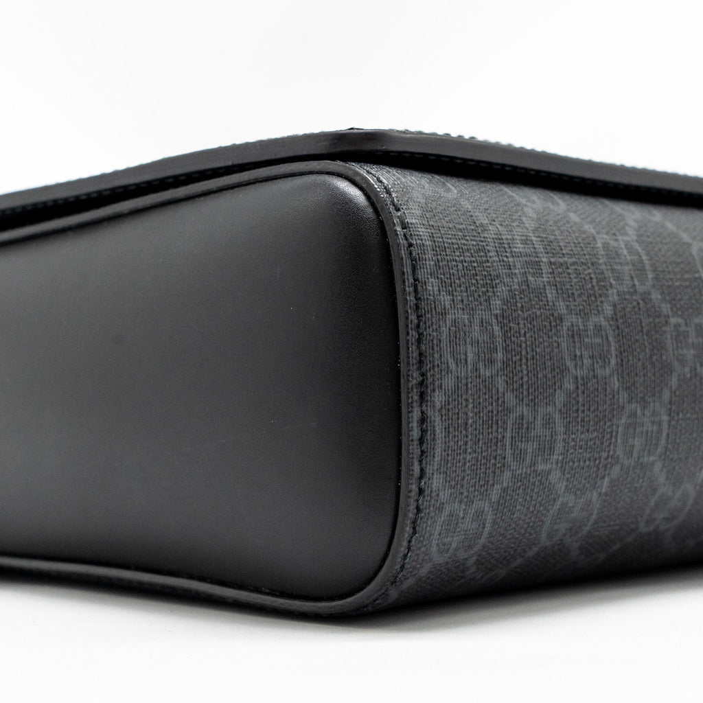 MESSENGER BAG GG SUPREME CANVAS BLACK MULTICOLOUR STRAP SHW