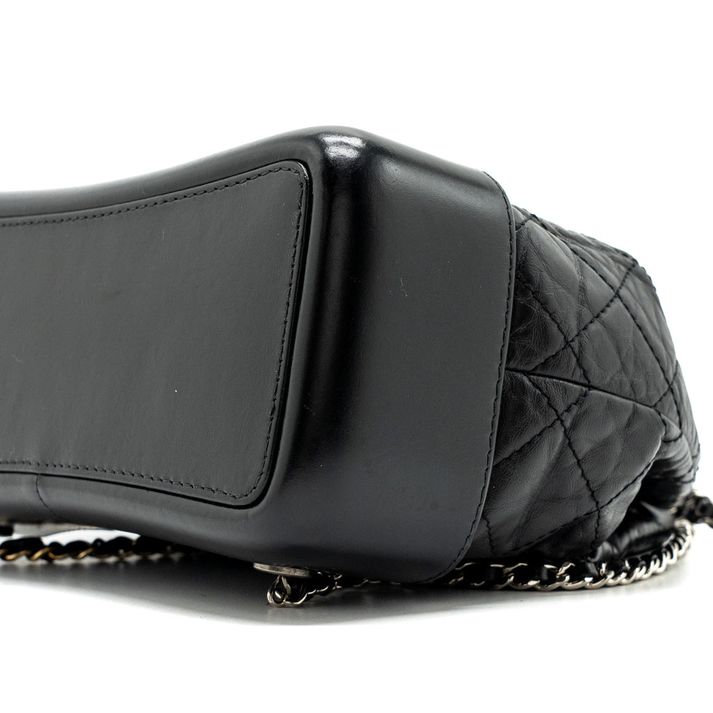 SMALL GABRIELLE BACKPACK AGED CALFSKIN BLACK MULTICOLOR HARDWARE