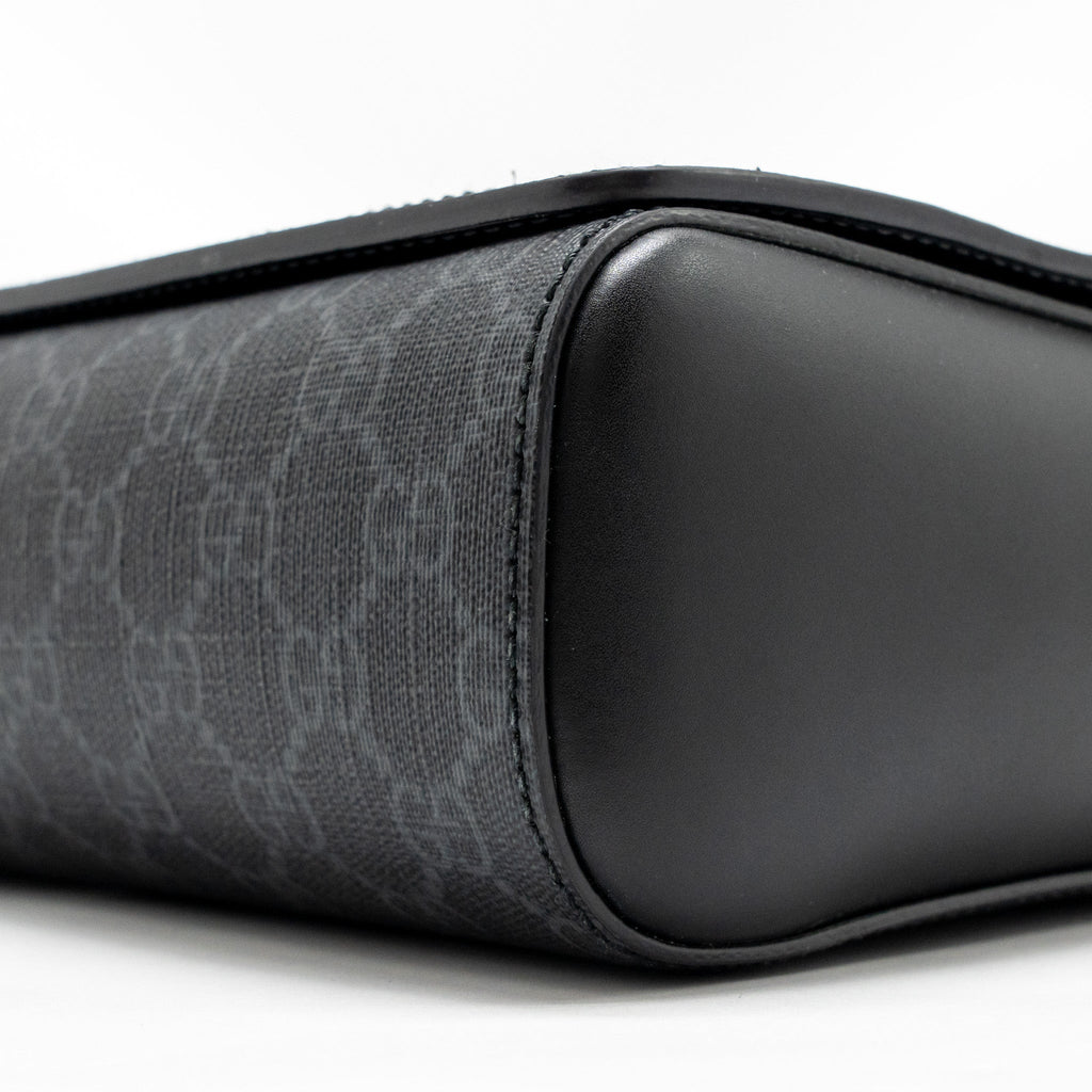 MESSENGER BAG GG SUPREME CANVAS BLACK MULTICOLOUR STRAP SHW