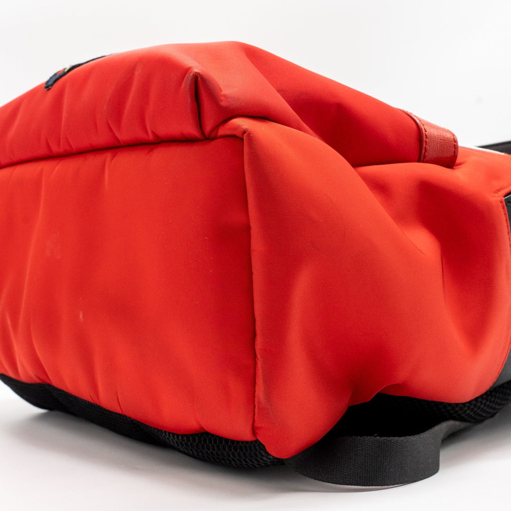 MONSTER BACKPACK NYLON/LEATHER RED/MULTICOLOUR SHW