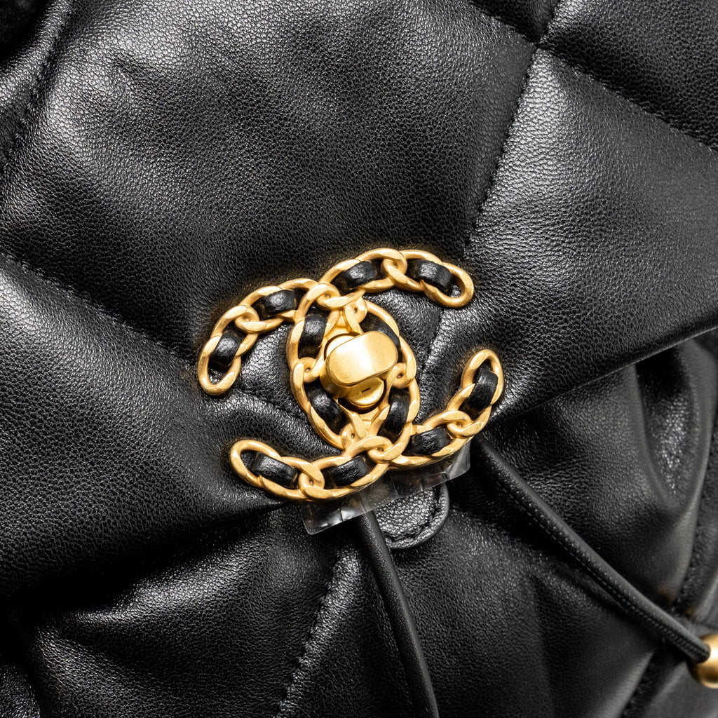 24C 19 BACKPACK LAMBSKIN BLACK MULTICOLOUR HARDWARE (MICROCHIP)