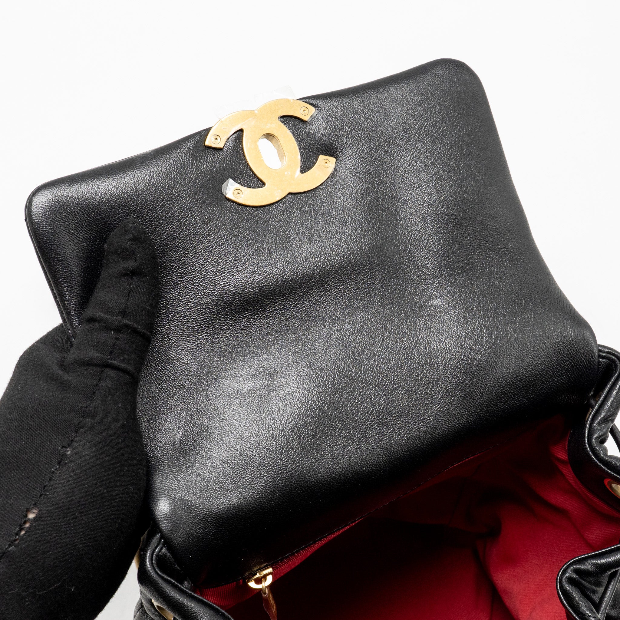 24C 19 BACKPACK LAMBSKIN BLACK MULTICOLOUR HARDWARE (MICROCHIP)