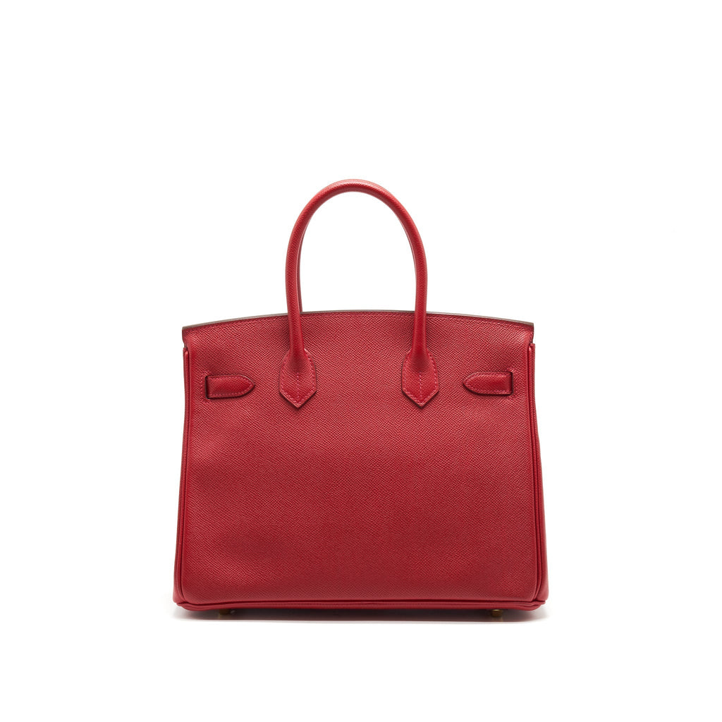 HERMES BIRKIN 30 Q5 ROUGE CASAQUE GOLD HARDWARE