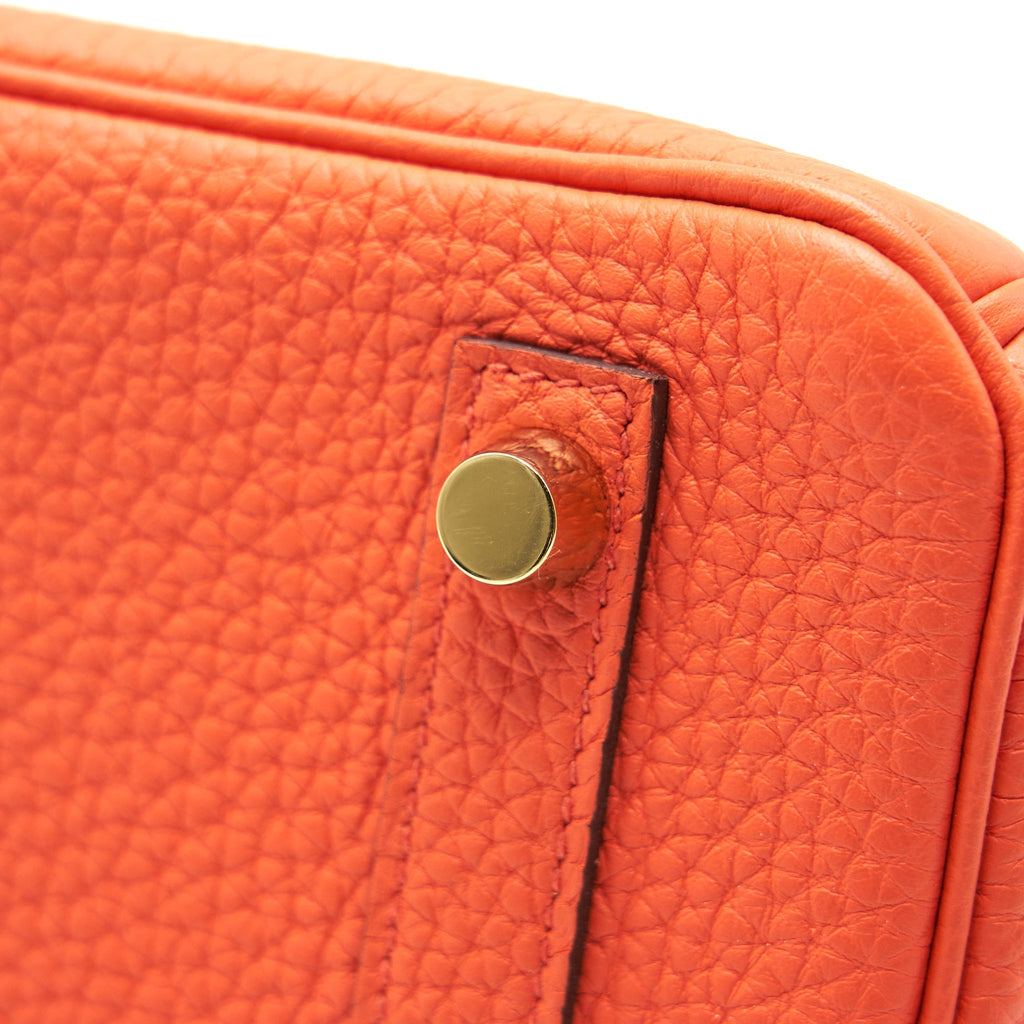 HERMES BIRKIN TOGO 25 ORANG POPPY