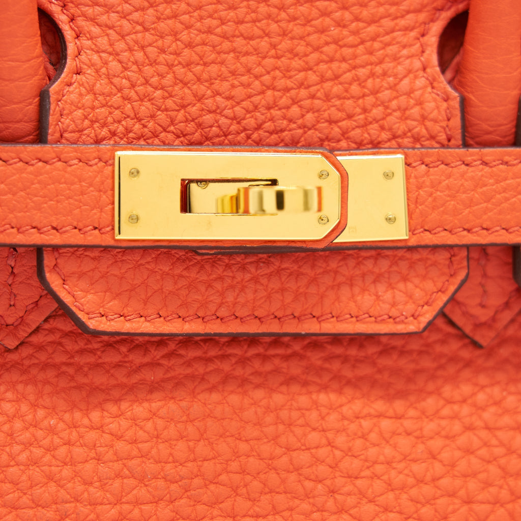 HERMES BIRKIN TOGO 25 ORANG POPPY